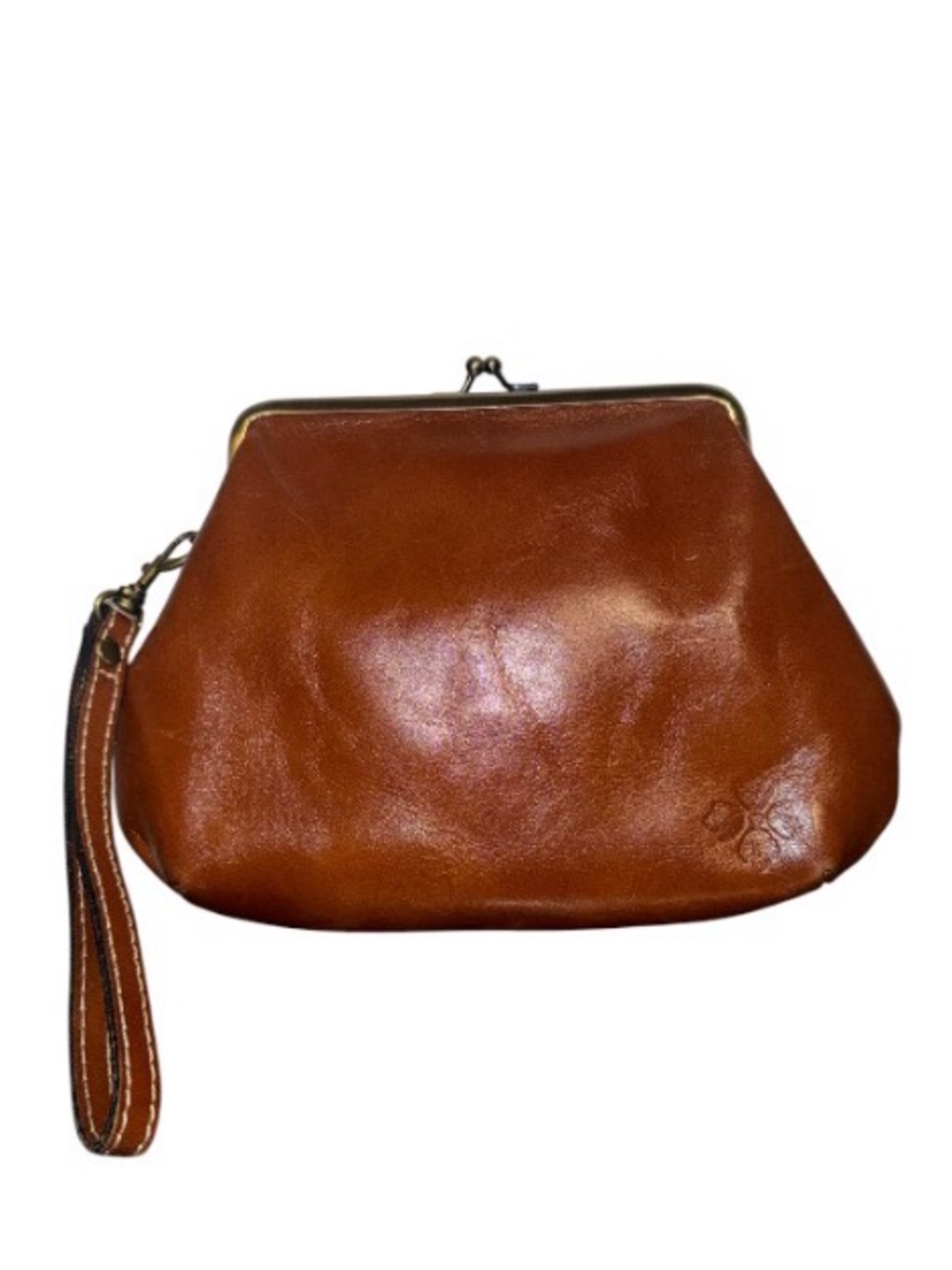 Patricia Nash Savena Leather
Wristlet Clutch Kiss Lock Cognac
Brown - Picture 5 of 16